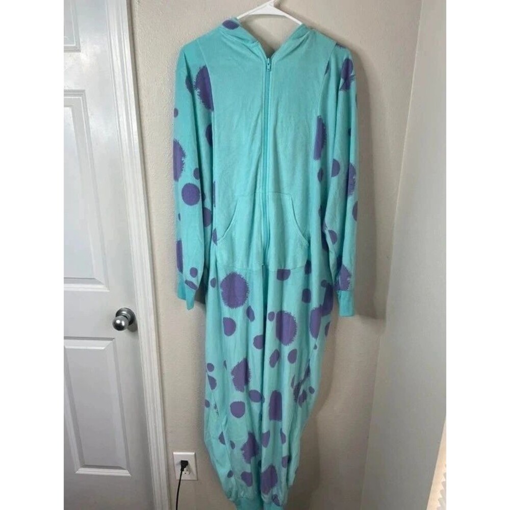 Disney Pixar Monsters Inc Sulley Adult Hooded One Piece Suit Torrid 1/2